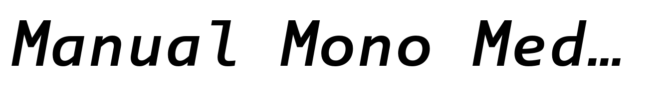 Manual Mono Med TF Italic
